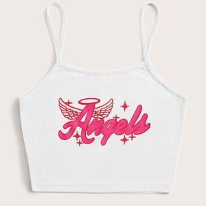 “Angels” graffiti top trendy streetwear style size medium